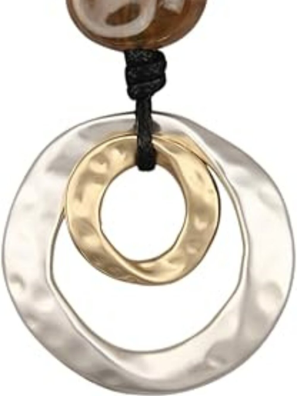 New Long Boho Necklace Silver Gold Combo Jewelry Bold Statement Pendant Elegant